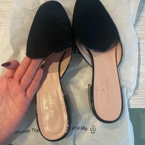 Lightly worn suede Kate Spade mules